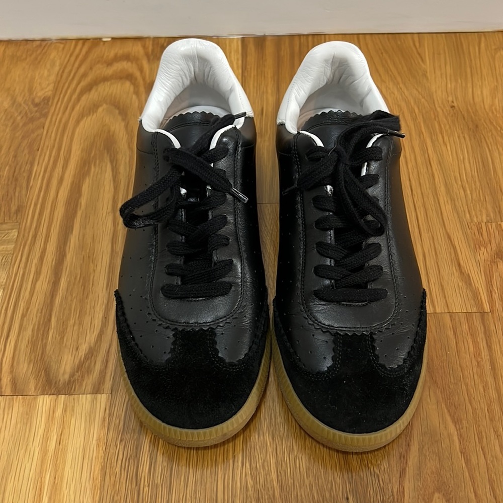Isabel Marant Bryce low top black leather sneakers size 40